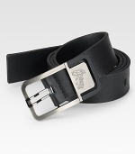 Soft Italian leather with signature engraved metal buckle.About 1½ wideMade in Italy