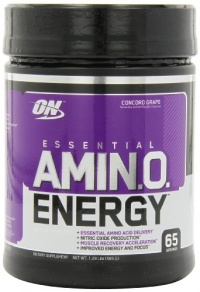 Optimum Nutrition Amino Energy 65 Servings, Concord Grape, 585 Grams