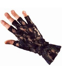 Black Lace Fingerless Gloves