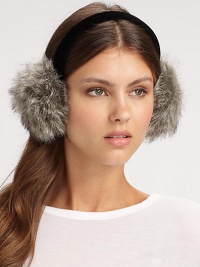 EXCLUSIVELY AT SAKS. A soft, fluffy design with a pretty band that's sure to keep you warm. PolyesterImported