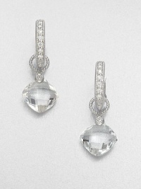 From the Laguna Collection. Faceted white topaz stones on a 18k white gold bale; perfect for your favorite hoops. White topaz18k white goldFixed baleImported Please note: Earrings sold separately.