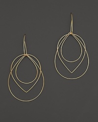 14K gold graduated teardrops move like ripples in a pond.