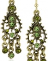 1928 Jewelry Peridot Grecian Earrings