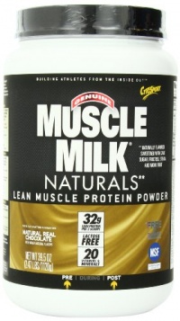 CytoSport Muscle Milk Naturals Lean Muscle Protein Powder, Natural Real Chocolate, 2.47 Pound