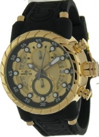 Invicta Men's 14186 S1 Rally Chronograph Gold Dial Black Silicone Watch