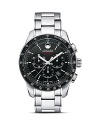 Men's Series 800™ bracelet watch in performance stainless steel with a black chronograph dial detailed with applied stick markers, date display, and unidirectional bezel.