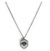 Juicy Couture Silver Shield w Pave Heart Charm Necklace YJRUS245