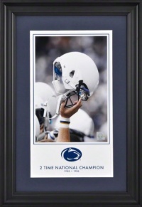 Penn State Nittany Lions 10x18 Framed Legacy Print | Details: 2-Time Football National Champions