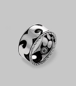 A thoroughly modern look crafted with a bold scroll design in fine sterling silver. From the Men's Dayak Collection Sterling silver About ½ wide Imported 