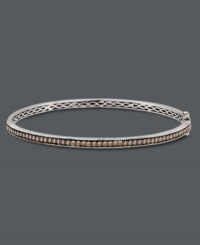 Deliciously divine. Le Vian's sparkling bangle features sumptuous round-cut chocolate diamonds (1 ct. t.w.) set in polished 14k white gold. Bracelet features a hinge closure. Approximate length: 7-1/2 inches. Approximate diameter: 3-3/4 inches.