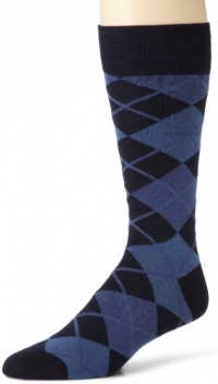 HUGO BOSS Men's Bright Argyle Sock, Navy, One Size