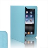 SAVEICON Baby Blue PU Folio Leather Case Cover with Built-in Stand for Apple iPad 1 1st Generation