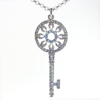 DaisyJewel Tiffany & Co. Inspired Crystal Key Necklace