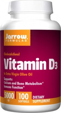 Jarrow Formulas Vitamin D3, 5000IU, 100 Softgels