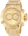 Invicta Men's 14500 Subaqua Noma III Chronograph Gold Dial 18k Gold Ion-Plated Stainless Steel Watch