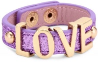 BCBGeneration Pink and Rose Gold Love Glitter Affirmation Bracelet