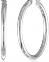 Duragold 14k White Gold Hoop Earrings