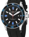 Stuhrling Original Men's 706.02 Aquadiver Regatta Diver Sport II Quartz Date Blue Accent Rubber Strap Watch