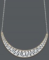 Perfect for prowling. Giani Bernini's zebra print cut-out necklace embraces some seriously fierce fashion. Crafted in sterling silver and 24k gold over sterling silver. Approximate length: 18 inches. Approximate drop: 3 inches.