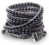 Stunning Selene Hematite Bead Leather Wrap Bracelet, 5x Wrap