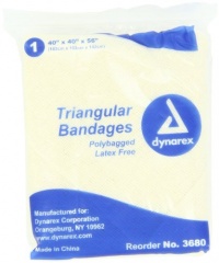 Dynarex 12 Triangular Bandage 40x40x56, 12 Count