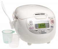 Zojirushi NS-ZCC10 5-1/2-Cup (Uncooked) Neuro Fuzzy Rice Cooker and Warmer, Premium White