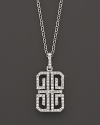 Diamonds set in 14K white gold symbol.