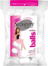 Swisspers Cotton Balls Jumbo Plus Size, 70 Count