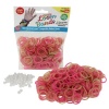 Loom Rubber Bands - 300 Pc Tye Dye Rubber Band Refill Pack (Pink / Green) - 100% Latex Free