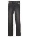 Finish his everyday look with jeans cool enough for the big kids, the Brit Rocker jean from GUESS Kids.