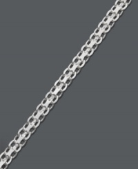 For standout style, add this last-minute touch. Giani Bernini's chic, Bismark link chain shines in sterling silver. Approximate length: 8 inches.