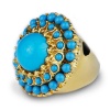 Kenneth Jay Lane Turquoise Round Cabochon Ring