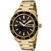 Seiko Men's SNZH60 Seiko 5 Automatic Black Dial Gold-Tone Stainless Steel Watch