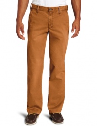 Haggar Men's Life Khaki Sand Washed Straight Fit Chino Pant