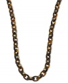 Trendy tortoise tones let this long, linked necklace from Michael Kors stand out from the crowd. Crafted in tortoise acetate and steel. Approximate length: 34 inches.