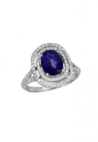 Effy Jewlery Royalty Sapphire and Diamond Ring, 2.27 TCW Ring size 7