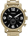 Fossil Nate Chronograph Stainless Steel Watch Gold-Tone