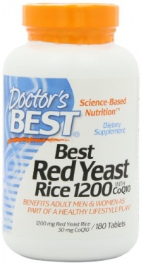 Doctor's Best Best Red Yeast Rice 1200 mg with Coq10, 180-Count