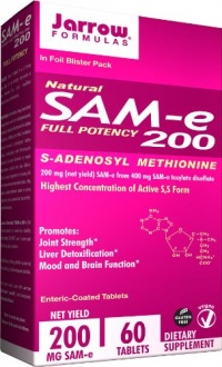 Jarrow Formulas SAM-e, 200 mg, 60 Count