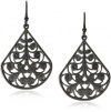 1928 Jewelry Hematite-Color Vine Earrings