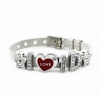 1d Special Version Crystal Slider Letter Metal Bracelet - I Love 1d