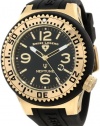 Swiss Legend Men's 21818P-YG-01 Neptune Black Dial Black Silicone Watch