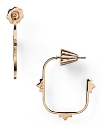 These all metal Rebecca Minkoff post earrings have an industrial edge, detailed with delicate spikes.