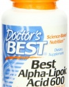 Doctor's Best Best Alpha-Lipoic Acid (600 Mg) Vegetable Capsules, 60-Count