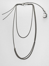 Edgy link chains in various lengths and sizes accented with an unique bird claw detail. SilverLength, about 23.6Spring ring closureImported 