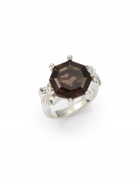 THE LOOKFaceted smoky quartz accentBee detailsSterling silver settingTHE MEASUREMENTDiameter, about .75ORIGINMade in USA