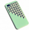 Fashion Punk Studs and Spikes Mobile Phone Case for iPhone 4/4S DIY Studs Case