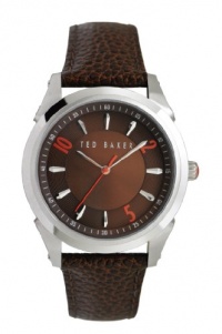 Ted Baker Men's TE1086 Quality Time Round Red Analog Numerals Watch