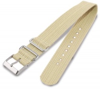 Timex T7B896 Weekender 20mm Tan Nylon Slip-Thru Watch Strap