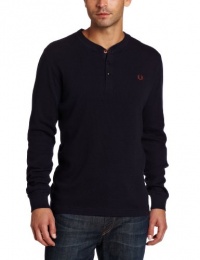 Fred Perry Men's Long Sleeve Waffle Henley T-Shirt